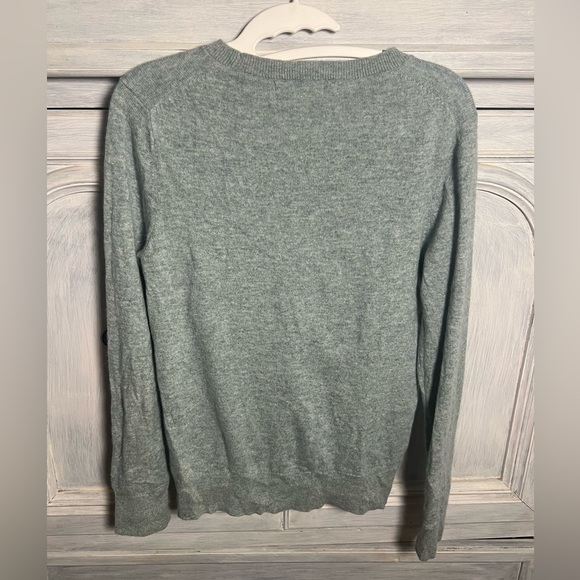 Quince Light Green Heather Mongolian Cashmere Crewneck Sweater Soft Cozy - Picture 8 of 8